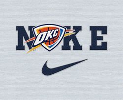 Nike Oklahoma City Thunder Svg, Stitch Nike Embroidery Effect, NBA Logo, Basketball Svg, NBA, Nike Nba Design 24