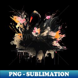 Stunning Black Swan - Exclusive Sublimation Digital File - Vibrant and Eye-Catching Typography