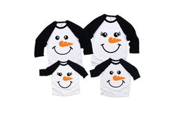 Snowman Raglan Shirt, Christmas Matching Raglans, Snowman Face Sweatshirt, Couples Baseball T-Shirt, Toddler Boy Girl Ch