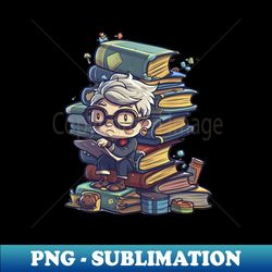 I Love Books Librarian Book Lover - Creative Sublimation PNG Download - Perfect for Personalization