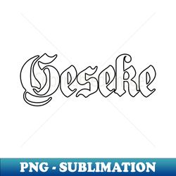 Geseke written with gothic font - PNG Transparent Sublimation Design - Perfect for Creative Projects