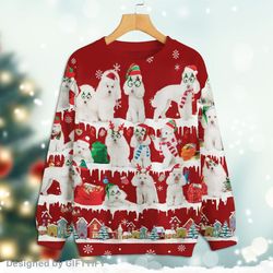 White Poodle – Snow Christmas – Premium Sweater for Men Women