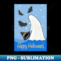 ghost bats night and hat - artistic sublimation digital file - transform your sublimation creations