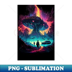 Alien Fall - Retro PNG Sublimation Digital Download - Vibrant and Eye-Catching Typography