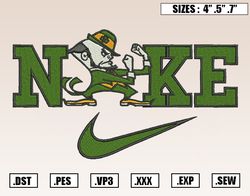 Nike University of Notre Dame Embroidery Designs,NCAA Embroidery,Logo Sport Embroidery,Sport Embroidery,Digital Download
