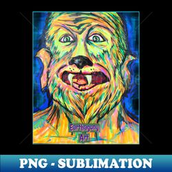 Neon Wolf Man - Instant PNG Sublimation Download - Defying the Norms