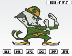 University of Notre Dame Embroidery Designs, NFL Embroidery Design File Instant Download