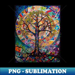 Soulful Connections Exploring the Tree of Lifes Mandala Tapestry - Modern Sublimation PNG File - Revolutionize Your Designs