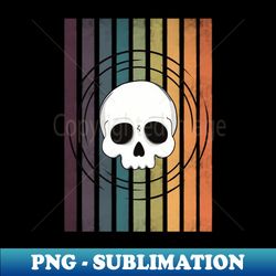 Faded Rainbow Skull Design - Instant PNG Sublimation Download - Revolutionize Your Designs