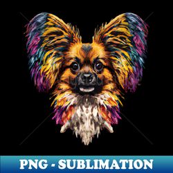 Papillon Butterfly Dog Design - Decorative Sublimation PNG File - Enhance Your Apparel with Stunning Detail