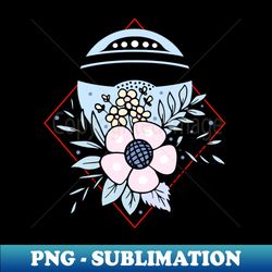 UFO In Flowers - Exclusive PNG Sublimation Download - Unleash Your Inner Rebellion
