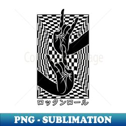 Japanese Hand On Chess With Mudra Rock N Roll - Signature Sublimation PNG File - Perfect for Sublimation Mastery