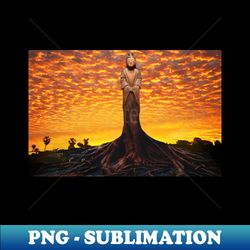 BUDDHA TREE ORANGE SUNSET - Unique Sublimation PNG Download - Perfect for Personalization