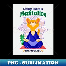 Paws And Breathe - PNG Transparent Sublimation File - Perfect for Creative Projects