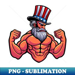 Muscular Uncle Sam - Sublimation-Ready PNG File - Perfect for Personalization