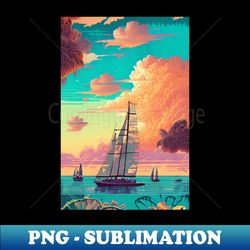 Surreal Sailing - Instant PNG Sublimation Download - Capture Imagination with Every Detail