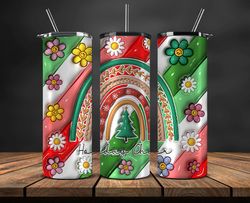 Grinchmas Christmas 3D Inflated Puffy Tumbler Wrap Png, Christmas 3D Tumbler Wrap, Grinchmas Tumbler PNG 66