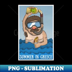 SUMMER IN GREECE - Aesthetic Sublimation Digital File - Perfect for Sublimation Mastery
