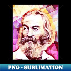 Walt Whitman Pink Portrait  Walt Whitman Artwork 13 - Aesthetic Sublimation Digital File - Boost Your Success with this Inspirational PNG Download