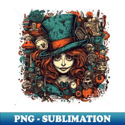 Hatter Woman with Red Hair - Aesthetic Sublimation Digital File - Instantly Transform Your Sublimation Projects