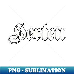 Herten written with gothic font - Unique Sublimation PNG Download - Vibrant and Eye-Catching Typography