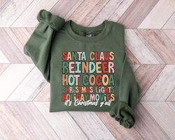It's Christmas Y'All Sweatshirt, Santa Claus Christmas Sweatshirt, Christmas Sweatshirt, Christmas Woman Sweatshirt, Chr