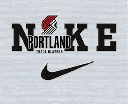 Nike Portland Trail Blazers Svg, Stitch Nike Embroidery Effect, NBA Logo, Basketball Svg, NBA, Nike Nba Design 27