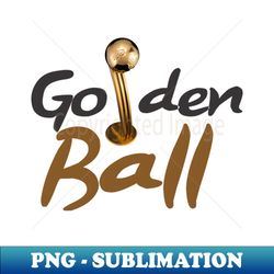 The Golden Ball Trophy - Retro PNG Sublimation Digital Download - Perfect for Sublimation Mastery