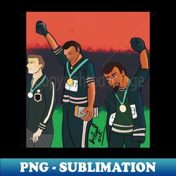 Tommie Smith and John Carlos - PNG Transparent Digital Download File for Sublimation - Capture Imagination with Every Detail