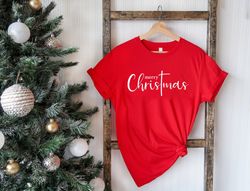 Merry Christ Mas Christian Christmas Tee, Jesus Christmas Shirt, Christmas Shirt, Holiday Tshirt,Religious Women Christm