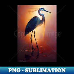 heron bird - Decorative Sublimation PNG File - Unlock Vibrant Sublimation Designs