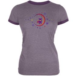 Grateful Dead &8211 Moon Swing Purple Juniors Ringer T-Shirt