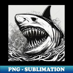 Evil Shark - Elegant Sublimation PNG Download - Revolutionize Your Designs