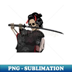 Skull Geisha - Elegant Sublimation PNG Download - Boost Your Success with this Inspirational PNG Download