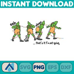 Grinch PNG Cliparts Bundle, Grinch PNG Cartoon Cliparts for Sublimation, Grinch Movie Themed (22)