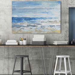 abstract oceanic blue canvas art ,canvas wall art, canvas print, abstract art, wall art, ready to hang canvas wall art,