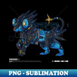 mecha lion blue - Unique Sublimation PNG Download - Capture Imagination with Every Detail