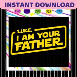 Luke I am your father, fathers day, fathers day gift, star wars parody, gift for dad, grandpa, personalised name, movie