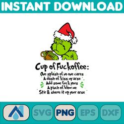 Grinch PNG Cliparts Bundle, Grinch PNG Cartoon Cliparts for Sublimation, Grinch Movie Themed (72)