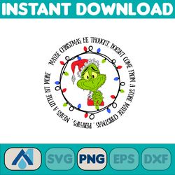Grinch PNG Cliparts Bundle, Grinch PNG Cartoon Cliparts for Sublimation, Grinch Movie Themed (74)