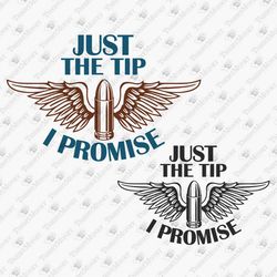 Just The Tip I Promise Gun Lover 2nd Amendment Shirt Graphic SVG Cut File