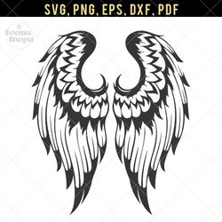 Angel Wings Silhouette Graphics SVG Decal Shirt, SVG Clipart, Compatible with Cricut and Cutting Machine