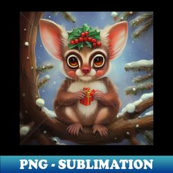 bush baby christmas - png transparent sublimation file - add a festive touch to every day
