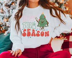 Tis The Season Retro Christmas Sweatshirt and Hoodie, Christmas Sweatshirt, Cute Christmas Crewneck, Xmas Sweater, Trend