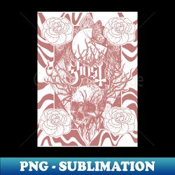 Skull with roses - Professional Sublimation Digital Download - Perfect for Sublimation Mastery