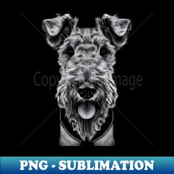 cute airedale terrier dog photo painting artwork - stylish sublimation digital download - boost your success with this inspirational png download