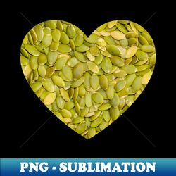 Raw Pumpkin Seeds Heart Photograph - Modern Sublimation PNG File - Spice Up Your Sublimation Projects