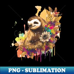 Magical Sloth Napping - Elegant Sublimation PNG Download - Enhance Your Apparel with Stunning Detail