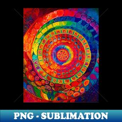 Mystical Vortex Spiraling into the Depths of Abstract Mandala - PNG Sublimation Digital Download - Add a Festive Touch to Every Day