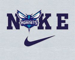 Nike Charlotte Hornets Svg, Stitch Nike Embroidery Effect, NBA Logo, Basketball Svg, NBA, Nike Nba Design 20